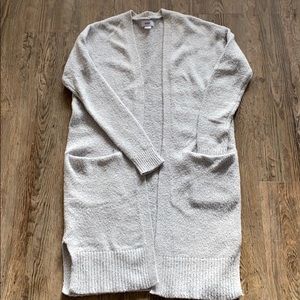 Light gray long cardigan
